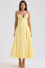 sunshine strapless tulle midi dress