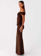 Either Way Maxi Dress Chocolate