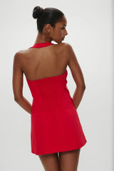 West Cotton Wrap Mini Dress Barn Dance
