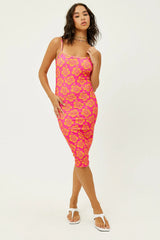 Quinn Terry Floral Dress Hibiscus Honey