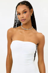 Palmer Terry Strapless Tube Dress White