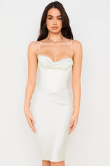 ivory corset slip dress