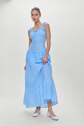 Christabelle Polka Dot Maxi Dress Raindrop