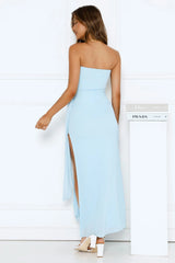 City Drift Strapless Maxi Dress Blue