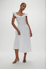 Georgia Cotton Embroidered Midi Dress Angels Meadow