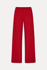 Princess Eyelet Pants Red Rose