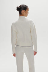 Bea Cloud Knit Zip Up Sweater Honeymoon
