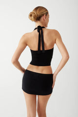 Marialla Knit Halter Top Black