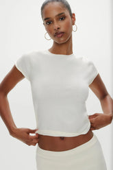 Baylee Knit Tee Soft Vanilla
