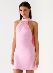 Keena Scarf Mini Dress Pink