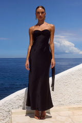 KADIE OFF SHOULDER MAXI DRESS BLACK