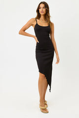 Erma Plissé Dress Black
