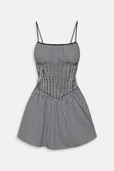 Coast Cotton Gingham Mini Dress Cottage Tile