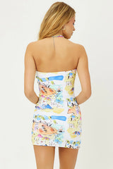 Palmer Terry Strapless Tube Dress Santorini
