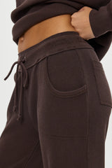 Emma Thermal Low Rise Pants Walnut