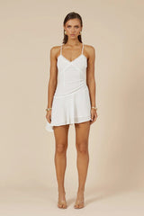 ODEZA MINI DRESS WHITE