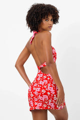 Dorothy Floral Halter Dress Coconut Girl