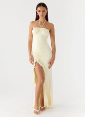 Right Hand Girl Maxi Dress Lemon Yellow