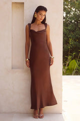 MARGOT MAXI DRESS CHOCOLATE