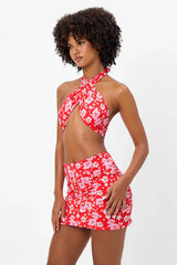 Dorothy Floral Halter Dress Coconut Girl