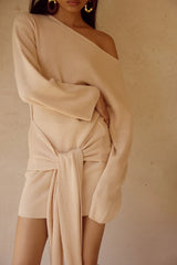 HIMARI KNIT MINI DRESS SAND