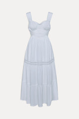Eden Ruffle Maxi Dress White