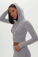 Aimee Zip Up Hoodie Rain Cloud