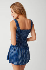 Christa Ruffle Mini Dress Sailor Dot