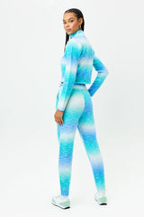Bowie Cropped Knit Sweater Blue Horizon