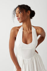 Tulsa Halter Midi Dress White