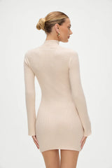 Isla Long Sleeve Mini Dress Cream
