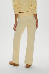 Dawson Knit Fold Over Pants Vanilla Sugar