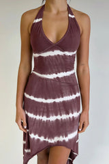 Claudia Halter Tie Dye Dress Taro Tie Dye