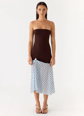 Schell Midi Dress Chocolate Dot