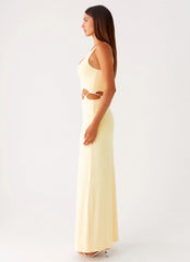 Dreamboat Beaded Maxi Dress Yellow