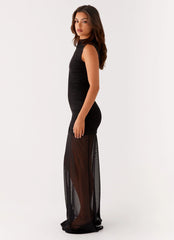 Fondly Mesh Maxi Dress Black