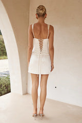 AMALDA MINI DRESS IVORY
