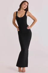 black bandage maxi dress