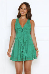 Your Senses Mini Dress Green