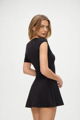 Roslyn Off Shoulder Mini Dress Black