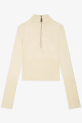 Maverick Cloud Knit Half Zip Sweater French Vanilla