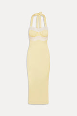 Darcy Satin Midi Dress Whipped Butter