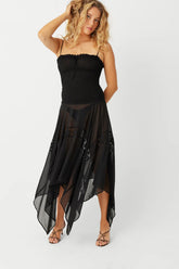 Night Princess Maxi Dress Black