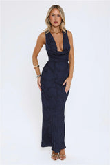 Lasting Luxuries Maxi Dress Navy