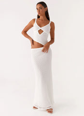 Jocelyn Maxi Dress White Crochet