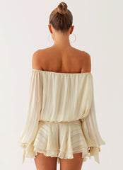Eira Balloon Sleeve Mini Dress Ivory