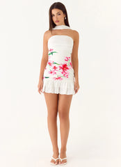 Manon Scarf Mini Dress Ivory Reef