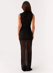 Fondly Mesh Maxi Dress Black