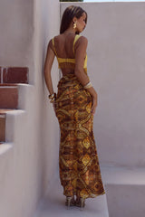 ALZONA CUTOUT MAXI DRESS MAGNOLIA MANGO