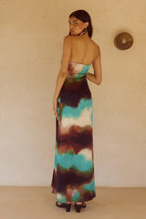 VEGA STRAPLESS MAXI DRESS VEGA CHOCOLATE